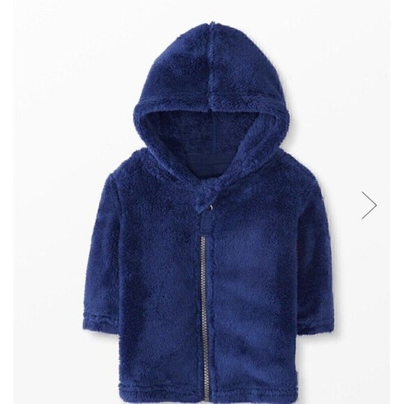 NWT Hanna Andersson Baby Jacket in Marshmallow Navy Blue Size 3T 90 - Picture 1 of 8